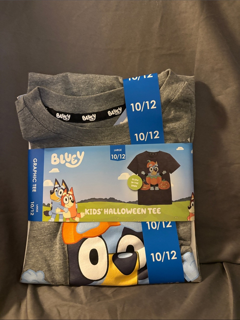 Kids' Halloween Short Sleeve Tee - Gray - 10/12 unisex sku TR68 NWT